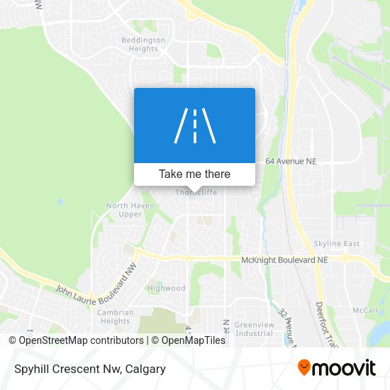 Spyhill Crescent Nw map