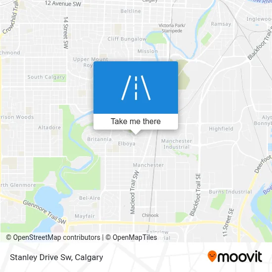 Stanley Drive Sw map