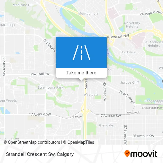 Strandell Crescent Sw map
