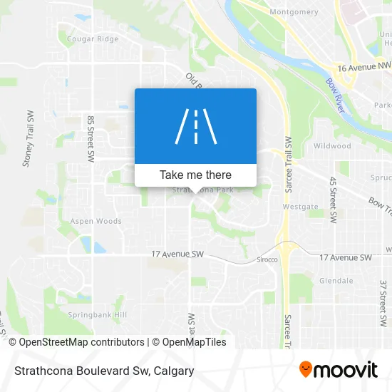 Strathcona Boulevard Sw map