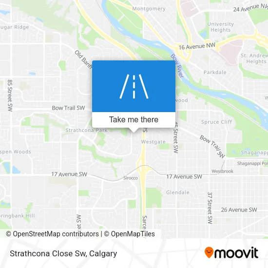 Strathcona Close Sw map