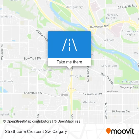 Strathcona Crescent Sw map