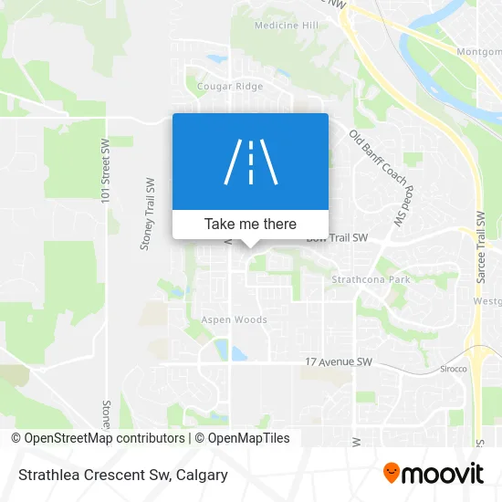 Strathlea Crescent Sw map