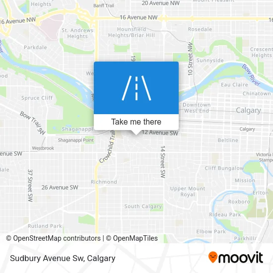Sudbury Avenue Sw map