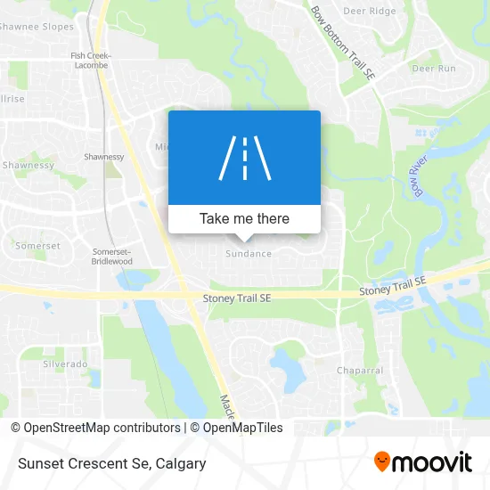 Sunset Crescent Se map