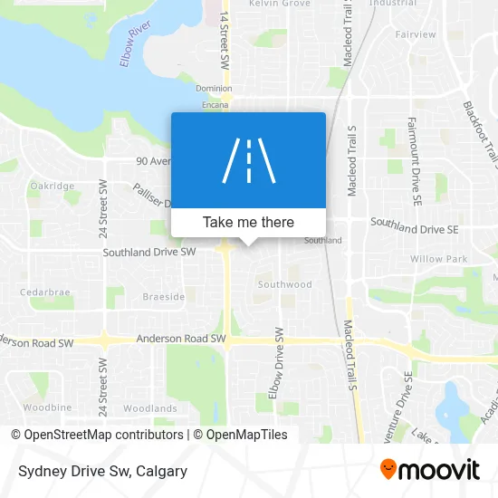 Sydney Drive Sw map