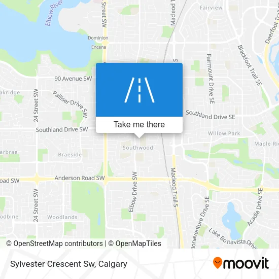 Sylvester Crescent Sw map