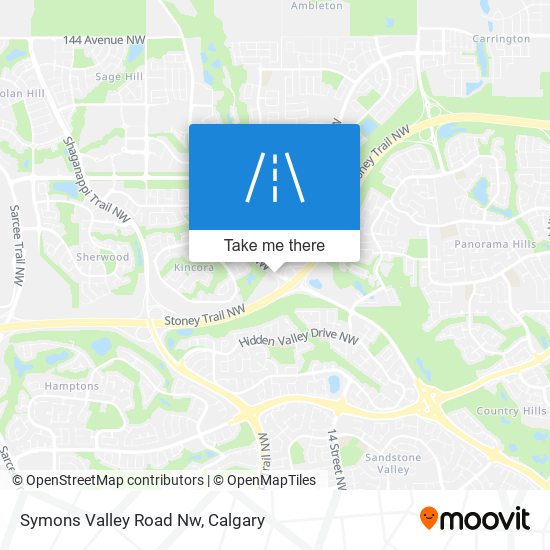 Symons Valley Road Nw map