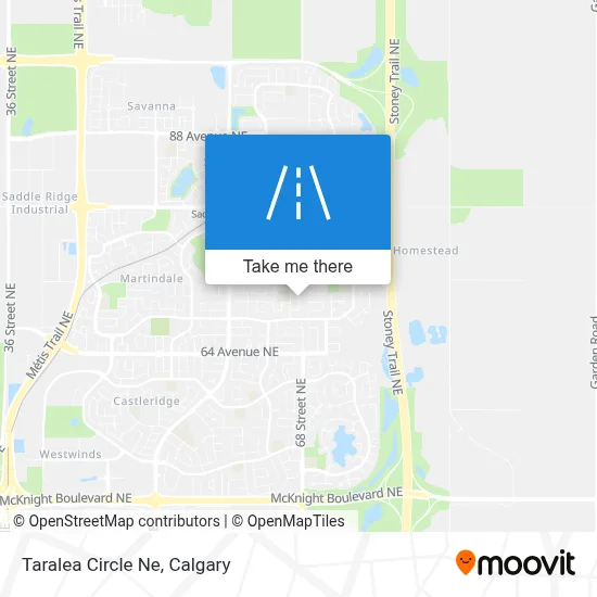 Taralea Circle Ne map