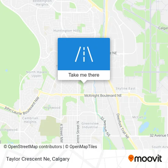 Taylor Crescent Ne map