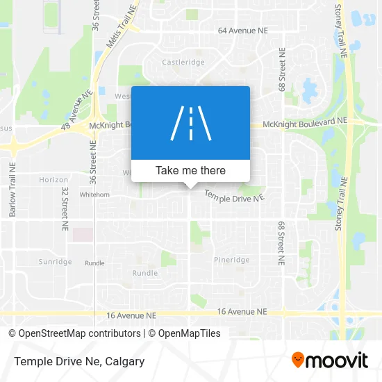 Temple Drive Ne map