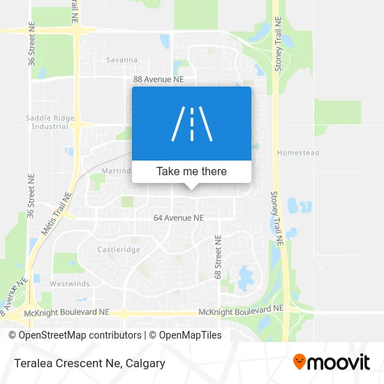 Teralea Crescent Ne map