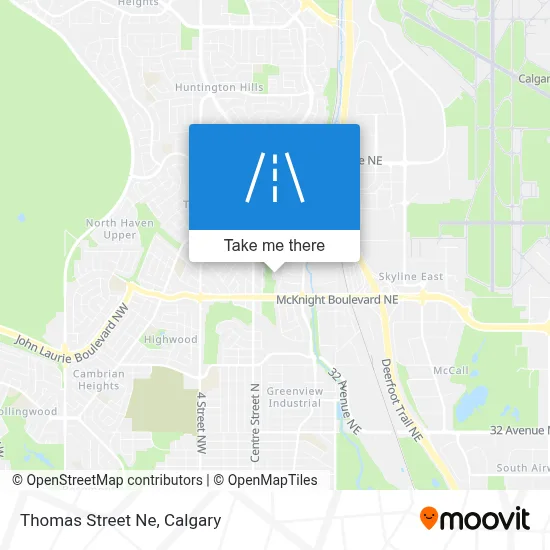 Thomas Street Ne map