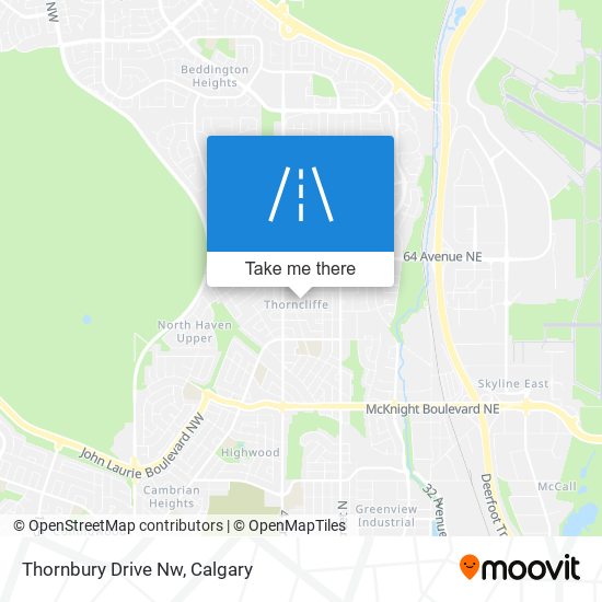 Thornbury Drive Nw map