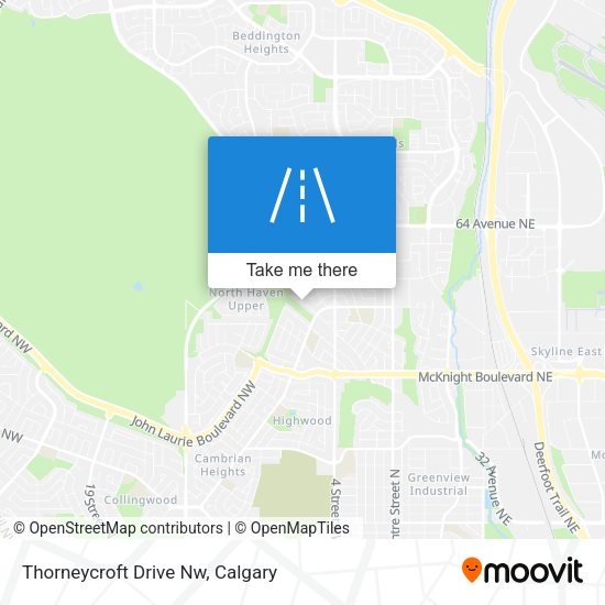 Thorneycroft Drive Nw map