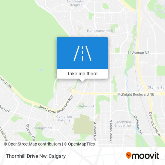 Thornhill Drive Nw map