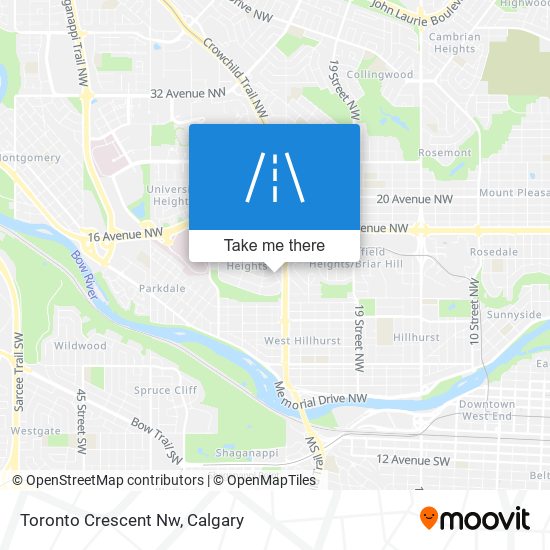 Toronto Crescent Nw map