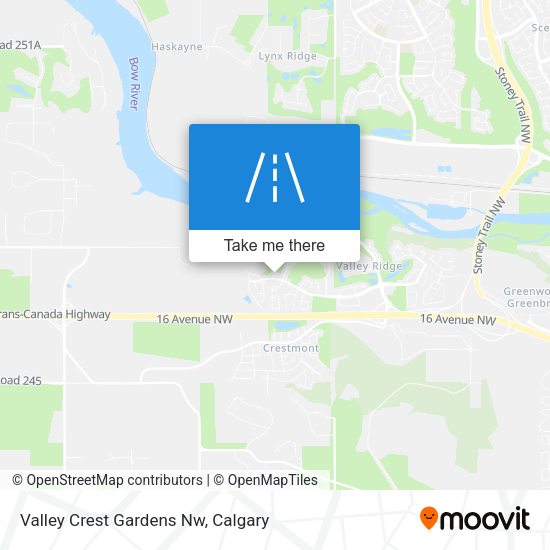 Valley Crest Gardens Nw map