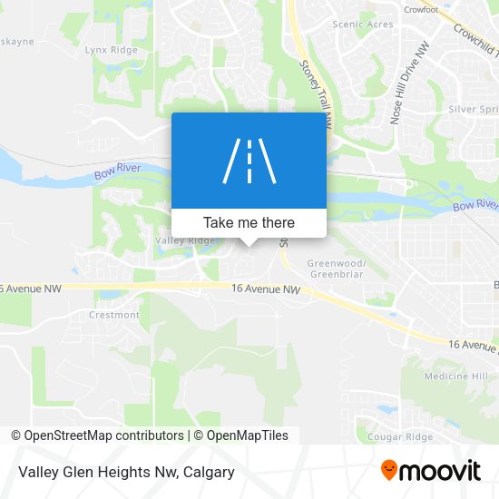 Valley Glen Heights Nw map