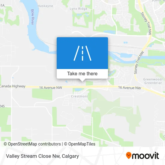 Valley Stream Close Nw map
