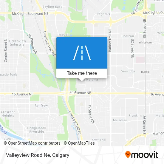 Valleyview Road Ne map