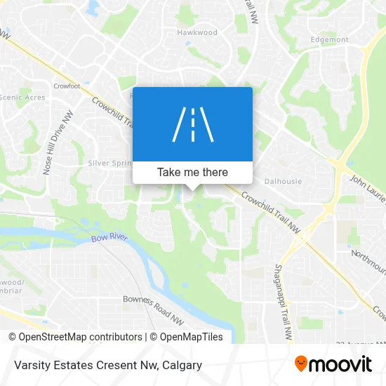 Varsity Estates Cresent Nw map