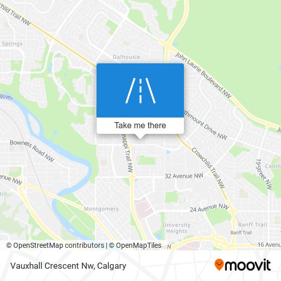 Vauxhall Crescent Nw map