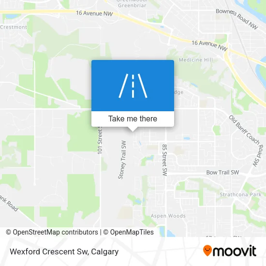 Wexford Crescent Sw map