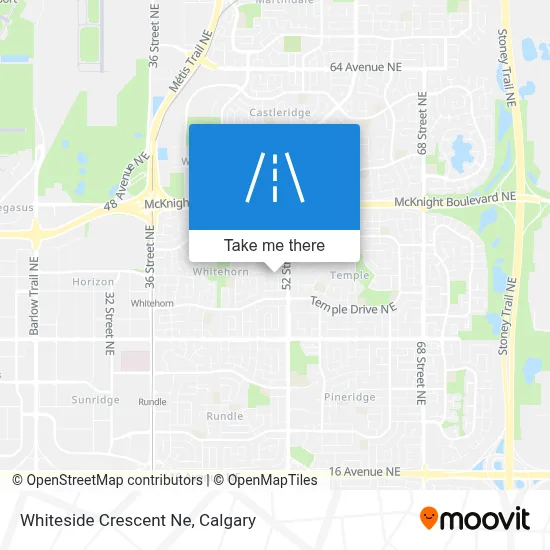 Whiteside Crescent Ne map
