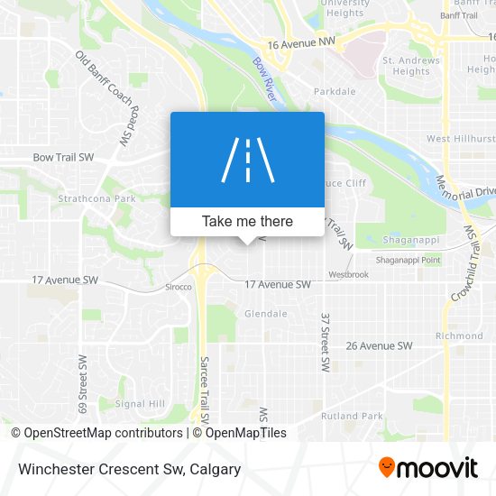 Winchester Crescent Sw map