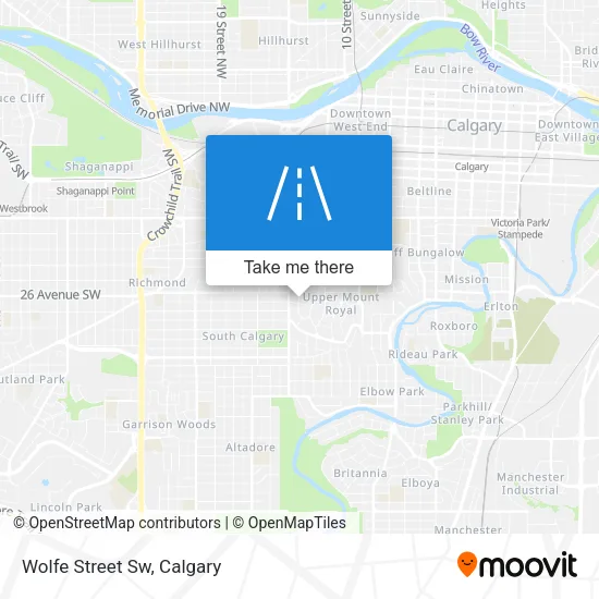 Wolfe Street Sw map