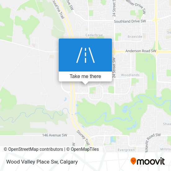 Wood Valley Place Sw map