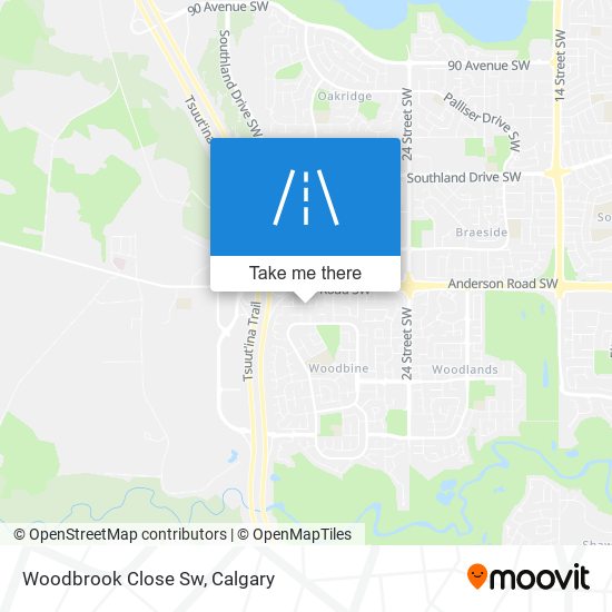 Woodbrook Close Sw map