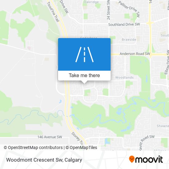 Woodmont Crescent Sw map