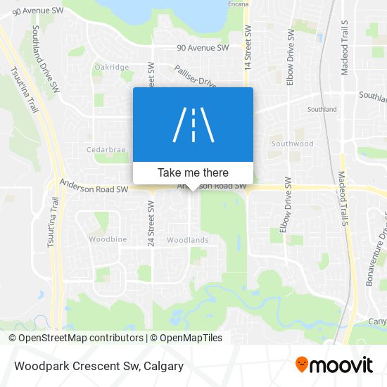 Woodpark Crescent Sw map