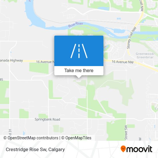 Crestridge Rise Sw map