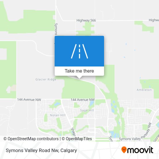 Symons Valley Road Nw map