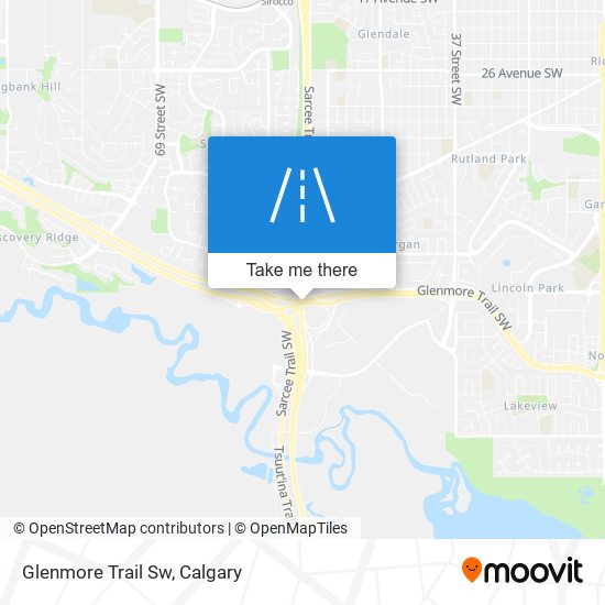 Glenmore Trail Sw map