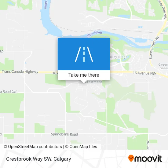 Crestbrook Way SW map