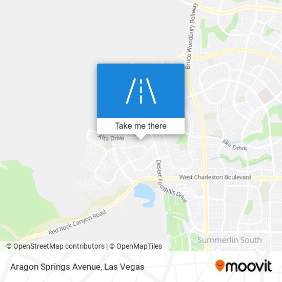 Aragon Springs Avenue map
