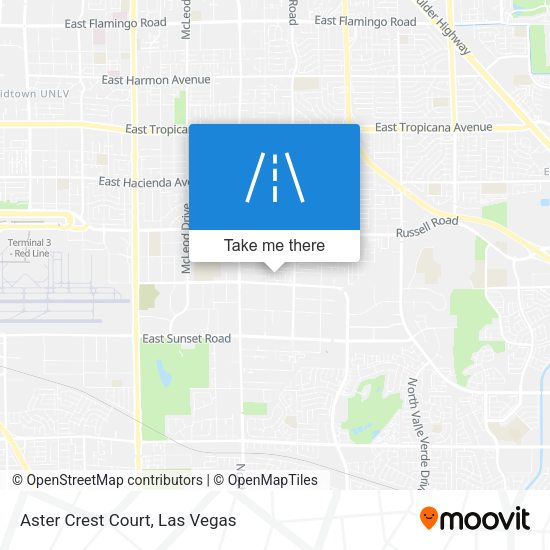 Mapa de Aster Crest Court