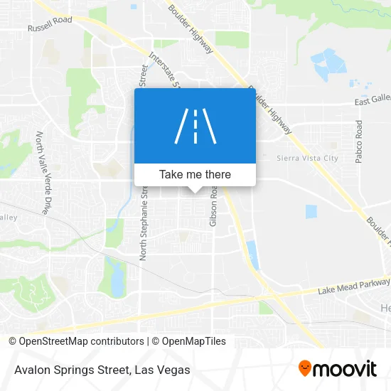 Avalon Springs Street map