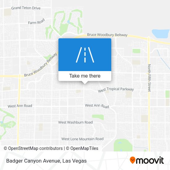 Badger Canyon Avenue map