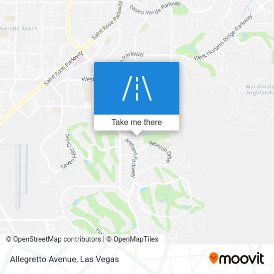 Allegretto Avenue map