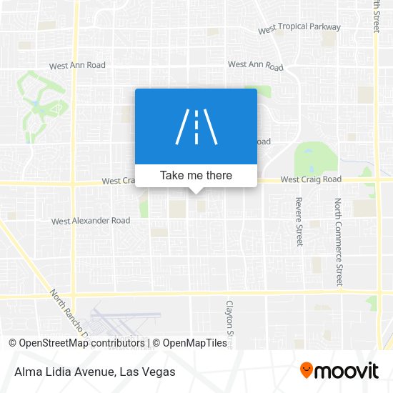 Alma Lidia Avenue map