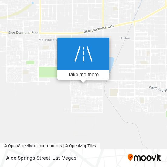 Aloe Springs Street map