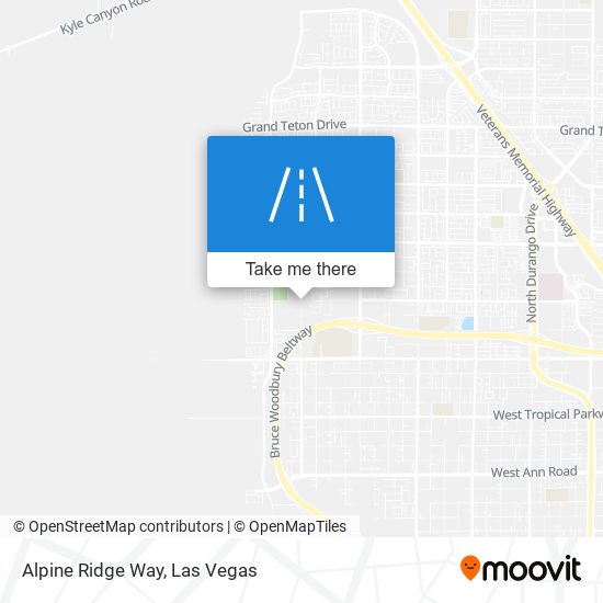 Alpine Ridge Way map