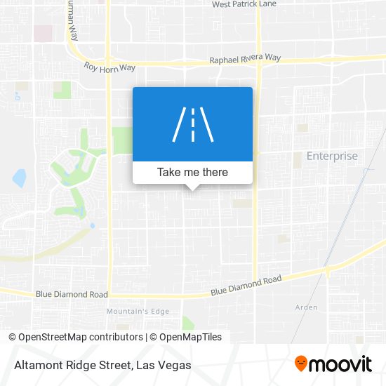 Altamont Ridge Street map