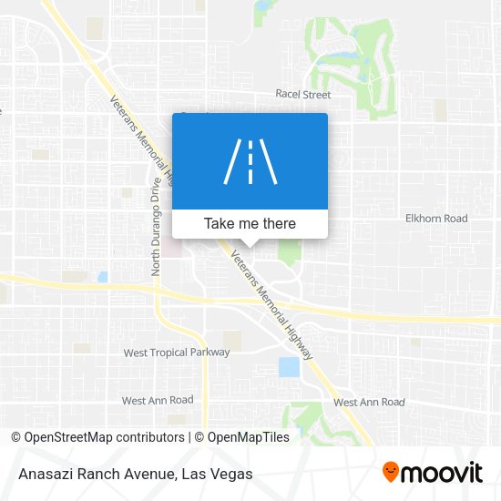 Anasazi Ranch Avenue map