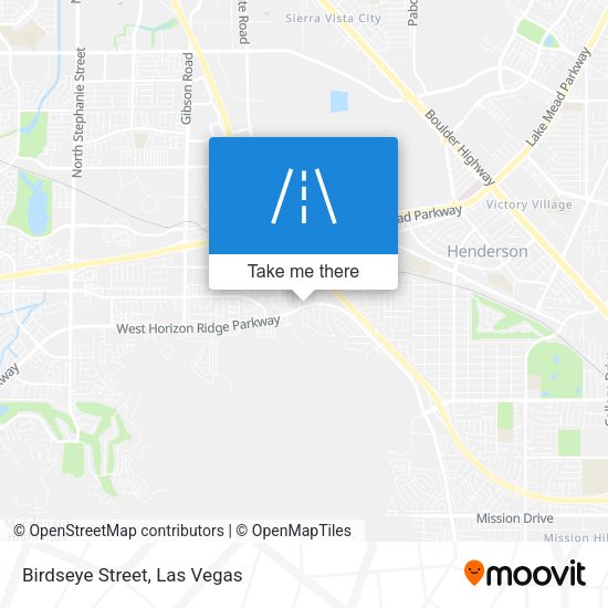 Mapa de Birdseye Street